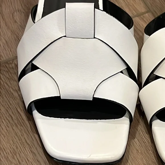 Emanuele Crasto Strappy Crisscross White Sandals Leather EU 39 US 8 - Picture 11 of 15